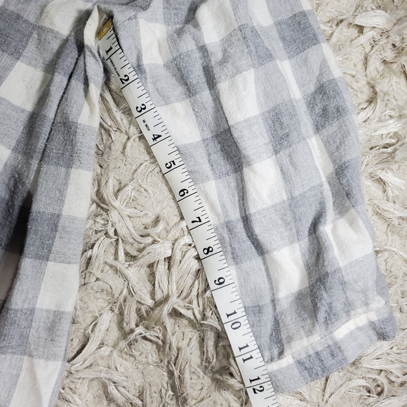 Soft Surroundings Plaid Lace Trim Top - Picture 10 of 13